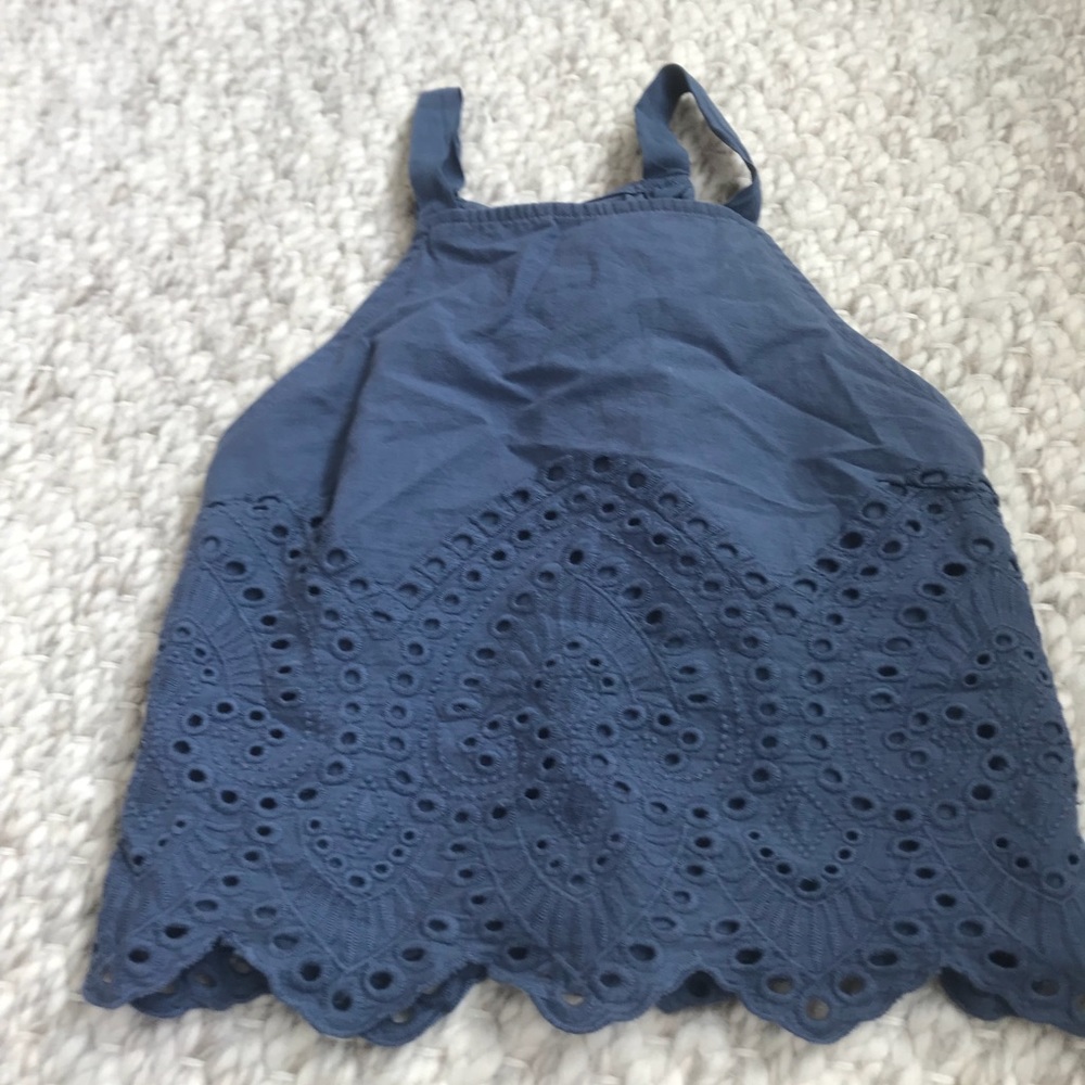 Abercrombie cropped blue tank